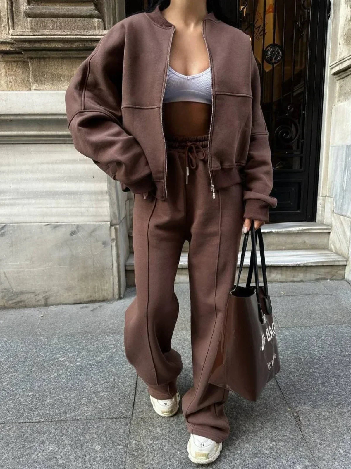 WW | Wide Lounge Set with Zip Jacket