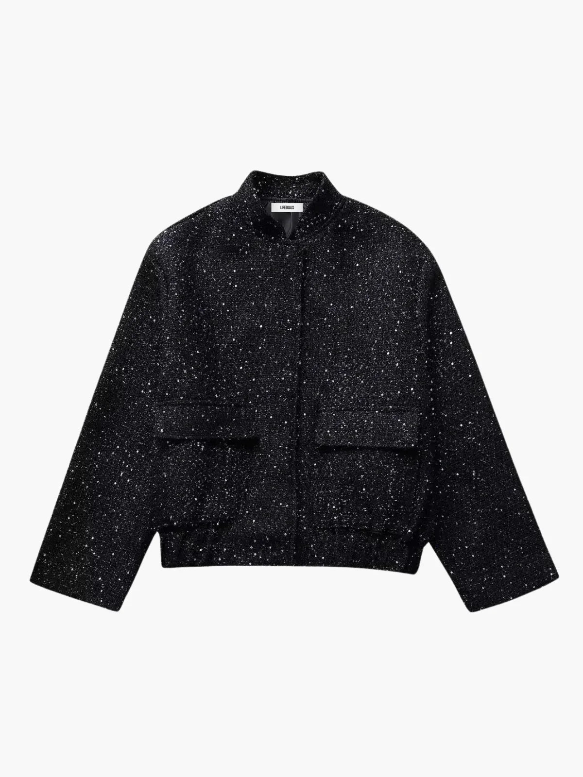 WW | Pailletten Übergroße Statement Jacke