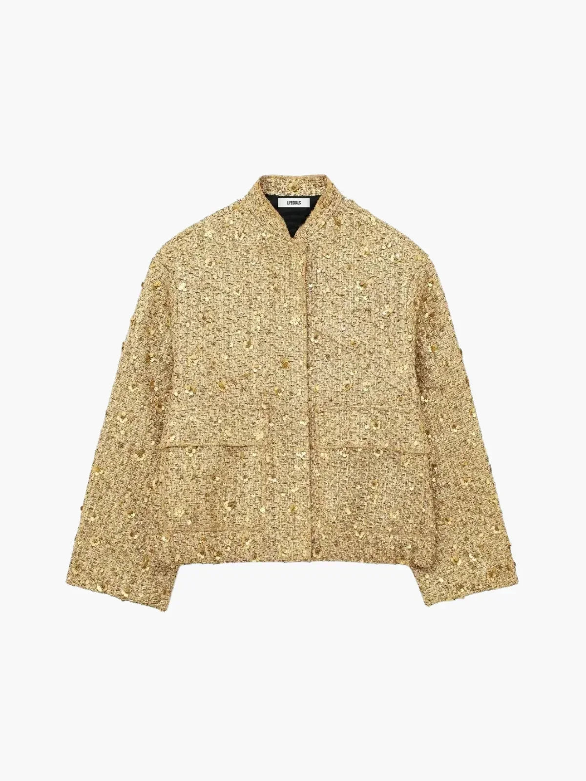WW | Pailletten Übergroße Statement Jacke