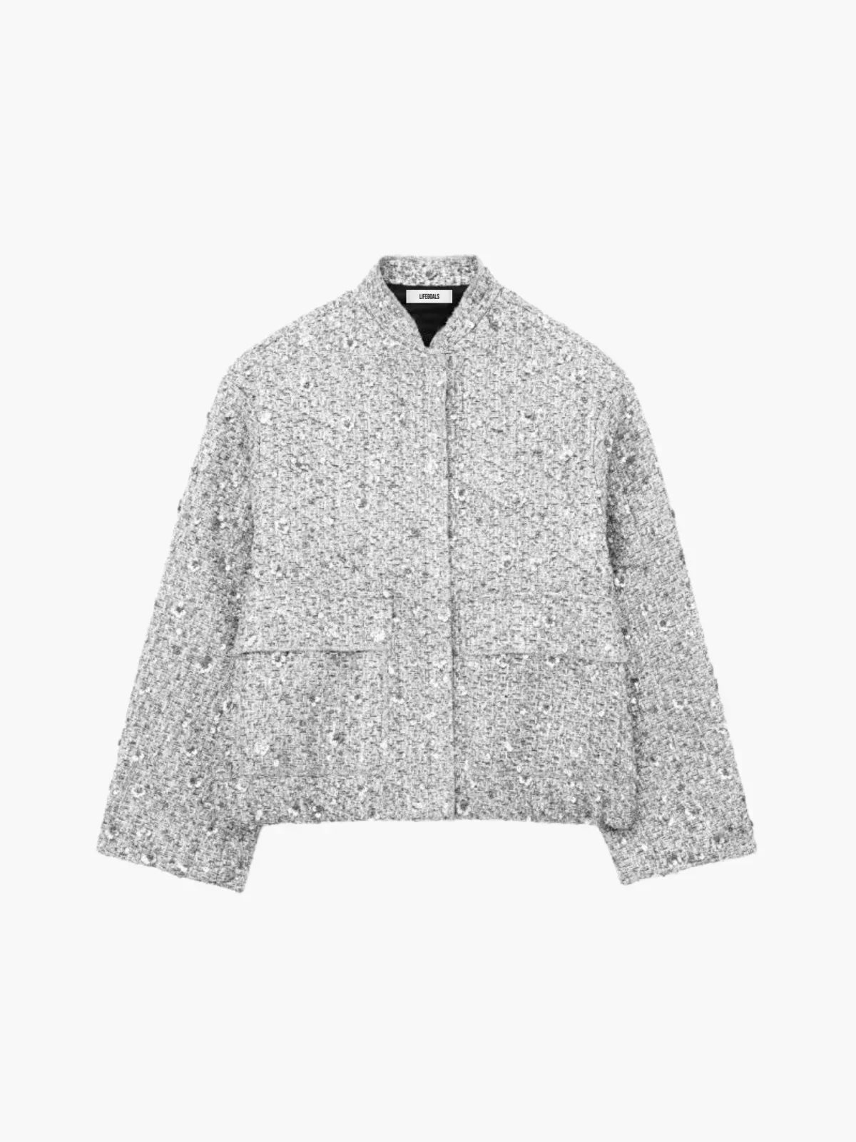 WW | Pailletten Übergroße Statement Jacke