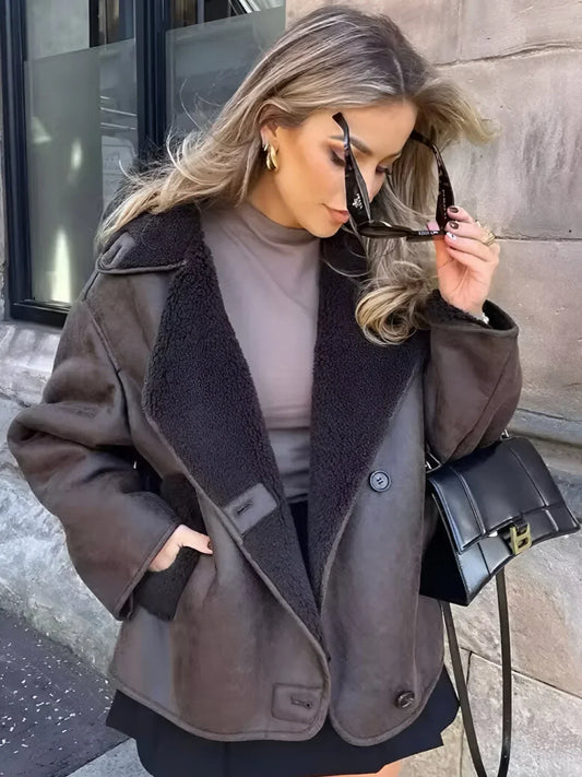 WW | Schicker Faux Shearling Mantel