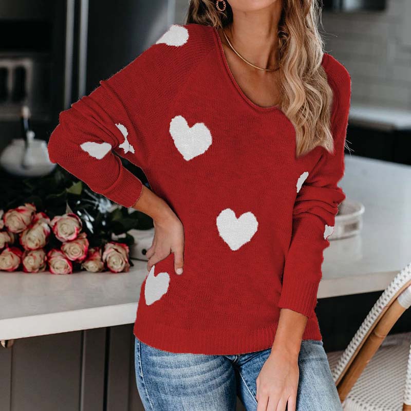 WW | Strickpullover mit Herzmuster Design