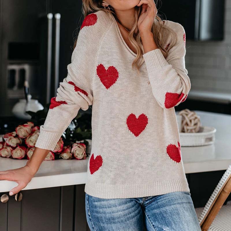 WW | Strickpullover mit Herzmuster Design