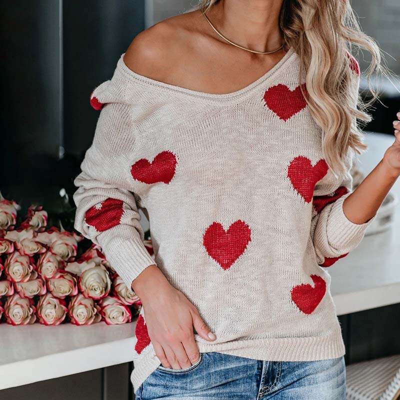 WW | Strickpullover mit Herzmuster Design