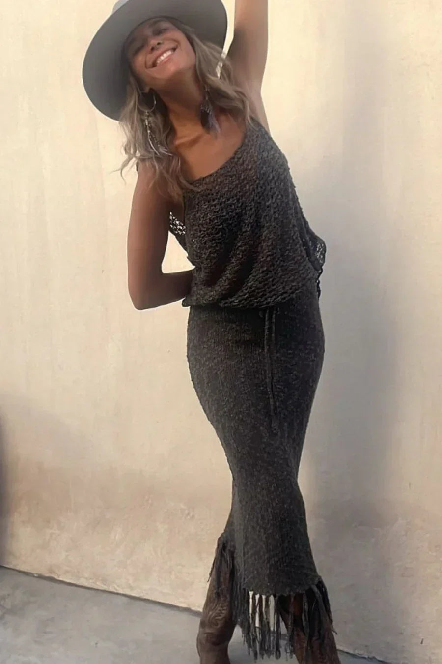 Lilian - Boho dress with crochet lace