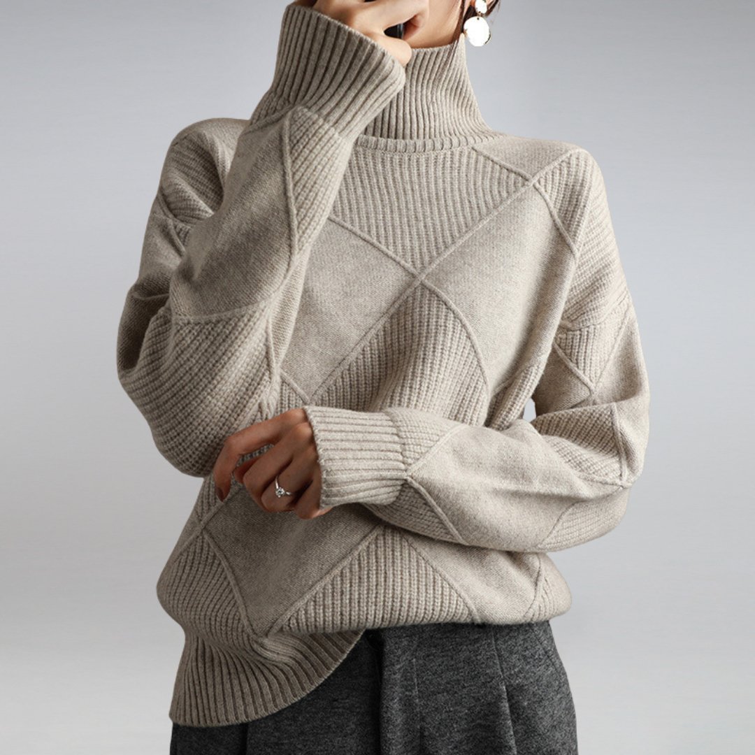 WW | Luxury Women's Cashmere Turtleneck Sweater For Warmth And Elegance