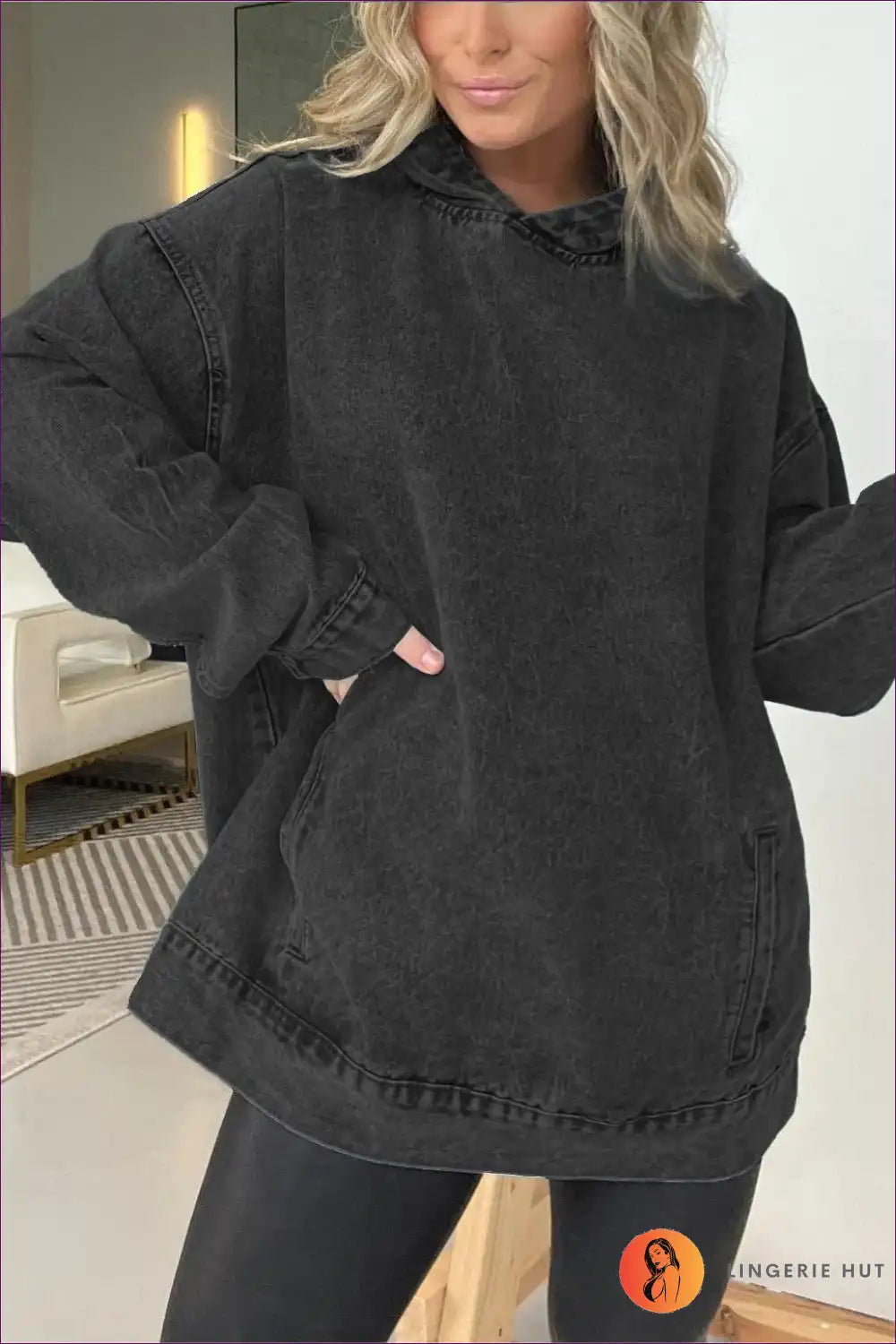 WW | Schickes Casual Denim Hoodie – Mühelos Cool