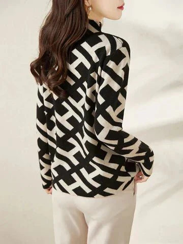 WW | Eleganter Geometrischer Pullover