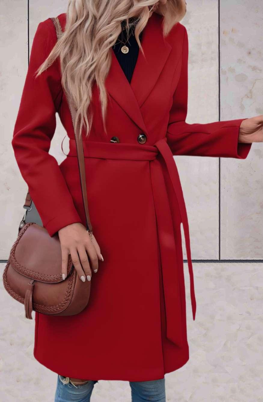 WW | Long elegant coat with button for women
