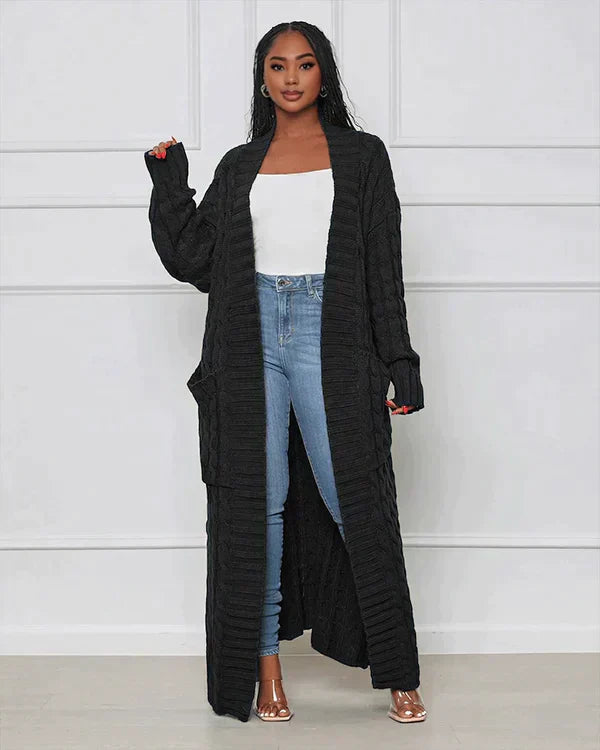 WW | Oversize lange Strickjacke