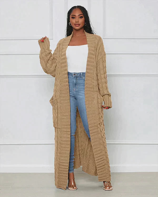 WW | Oversize lange Strickjacke