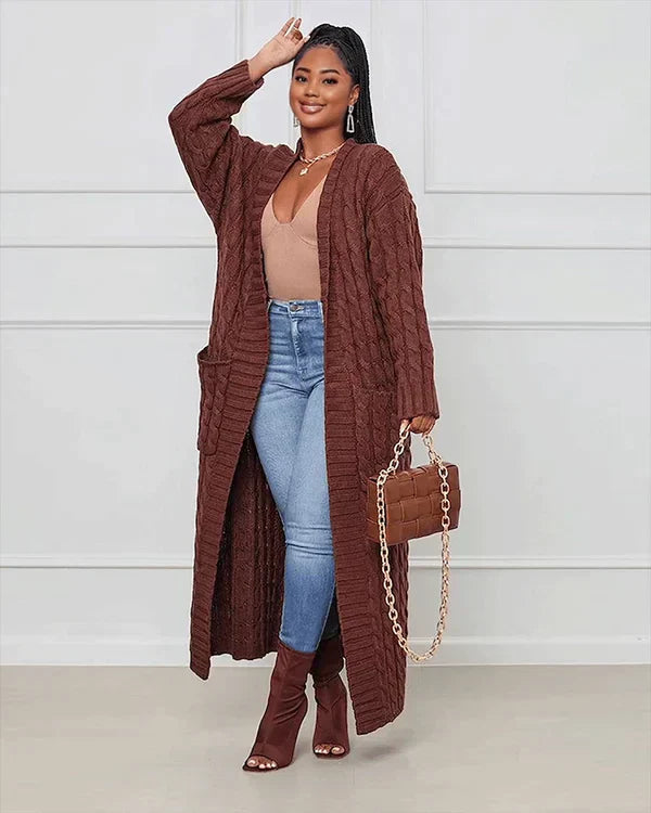 WW | Oversize lange Strickjacke