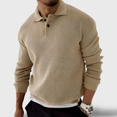 WW | stylish knitted polo sweater for men