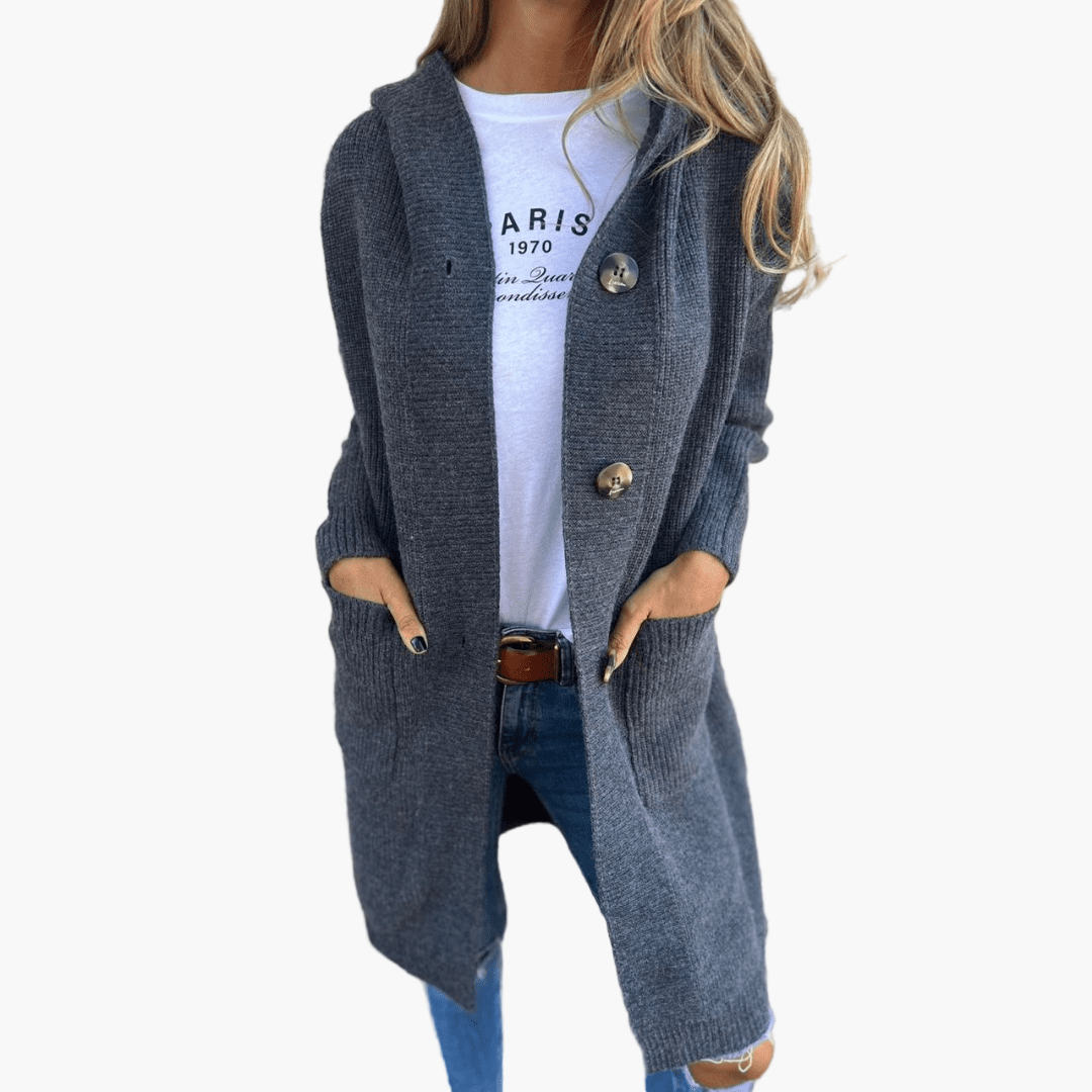 WW | Strickjacke Lang - Modischer Alltags-Cardigan für Büro und Freizeit