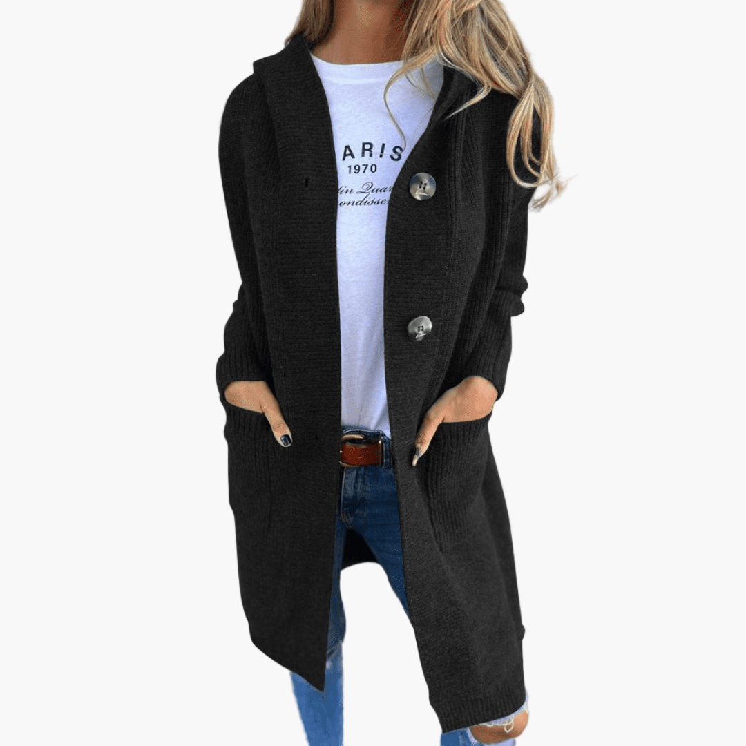 WW | Strickjacke Lang - Modischer Alltags-Cardigan für Büro und Freizeit