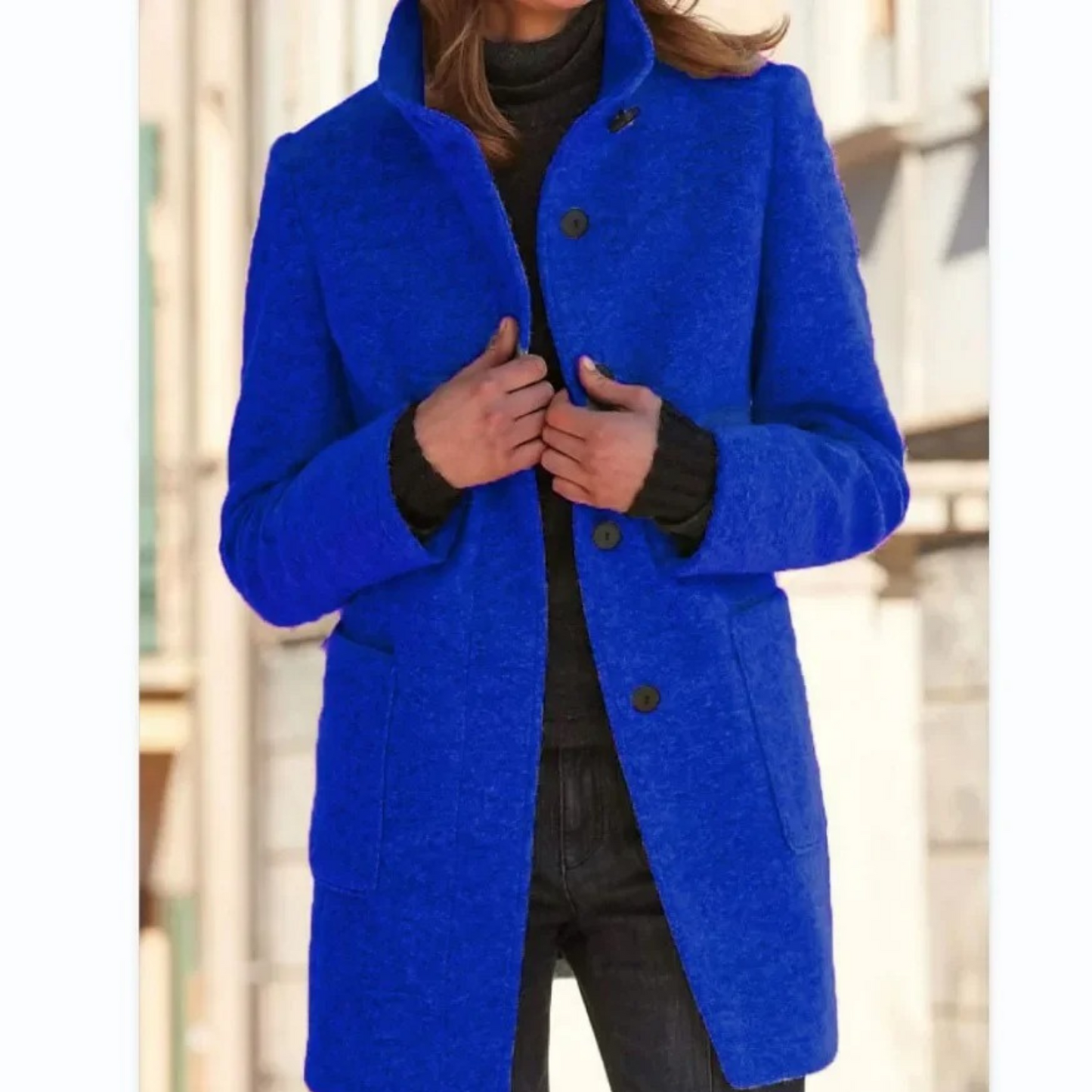 WW | Windproof women's coat with stand-up collar
