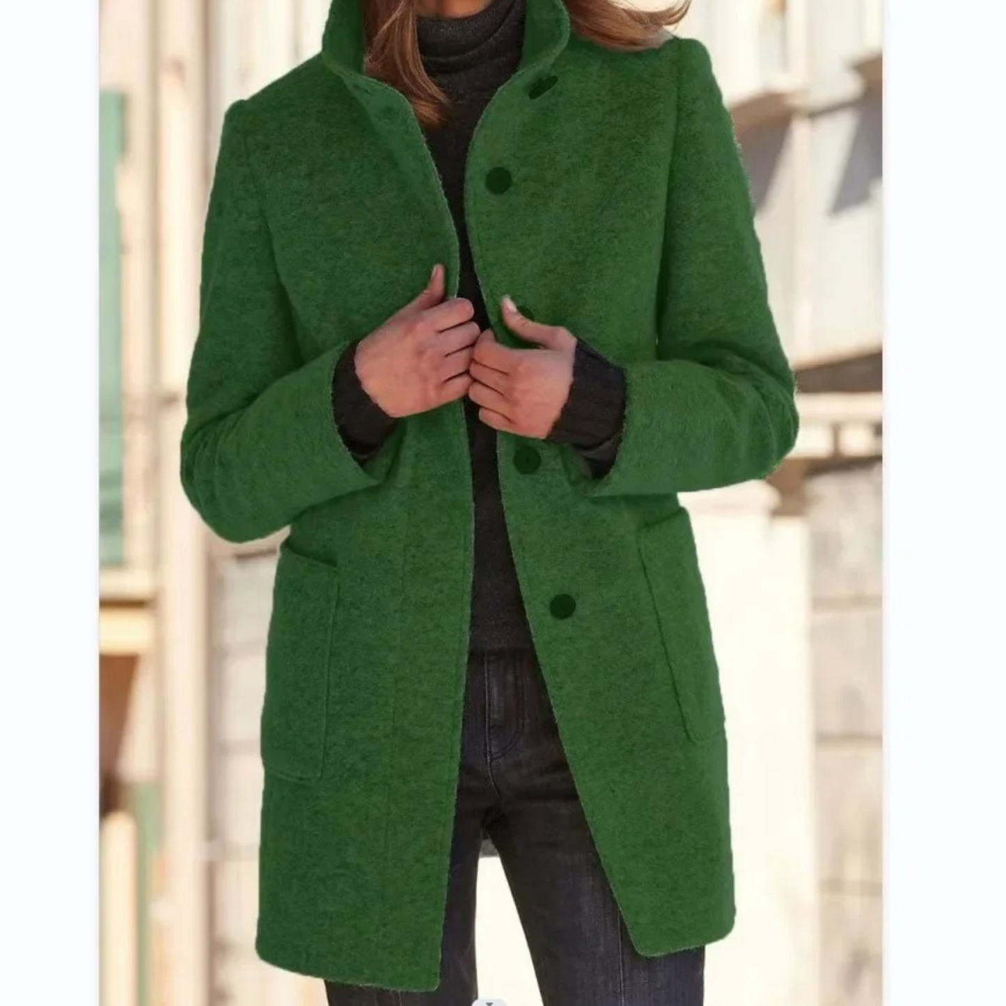 WW | Windproof women's coat with stand-up collar
