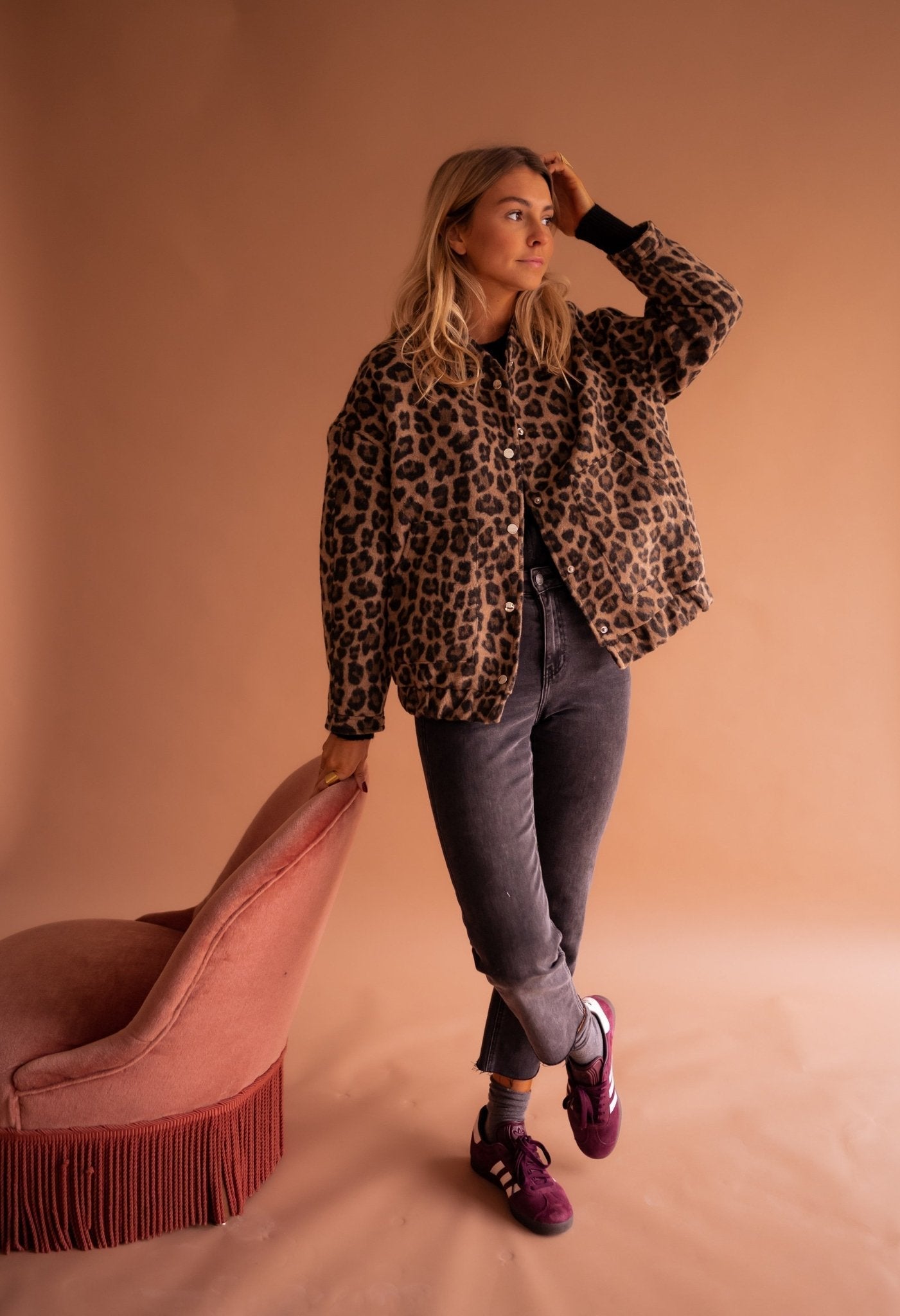 WW | Oversized and stylish leopard print jacket