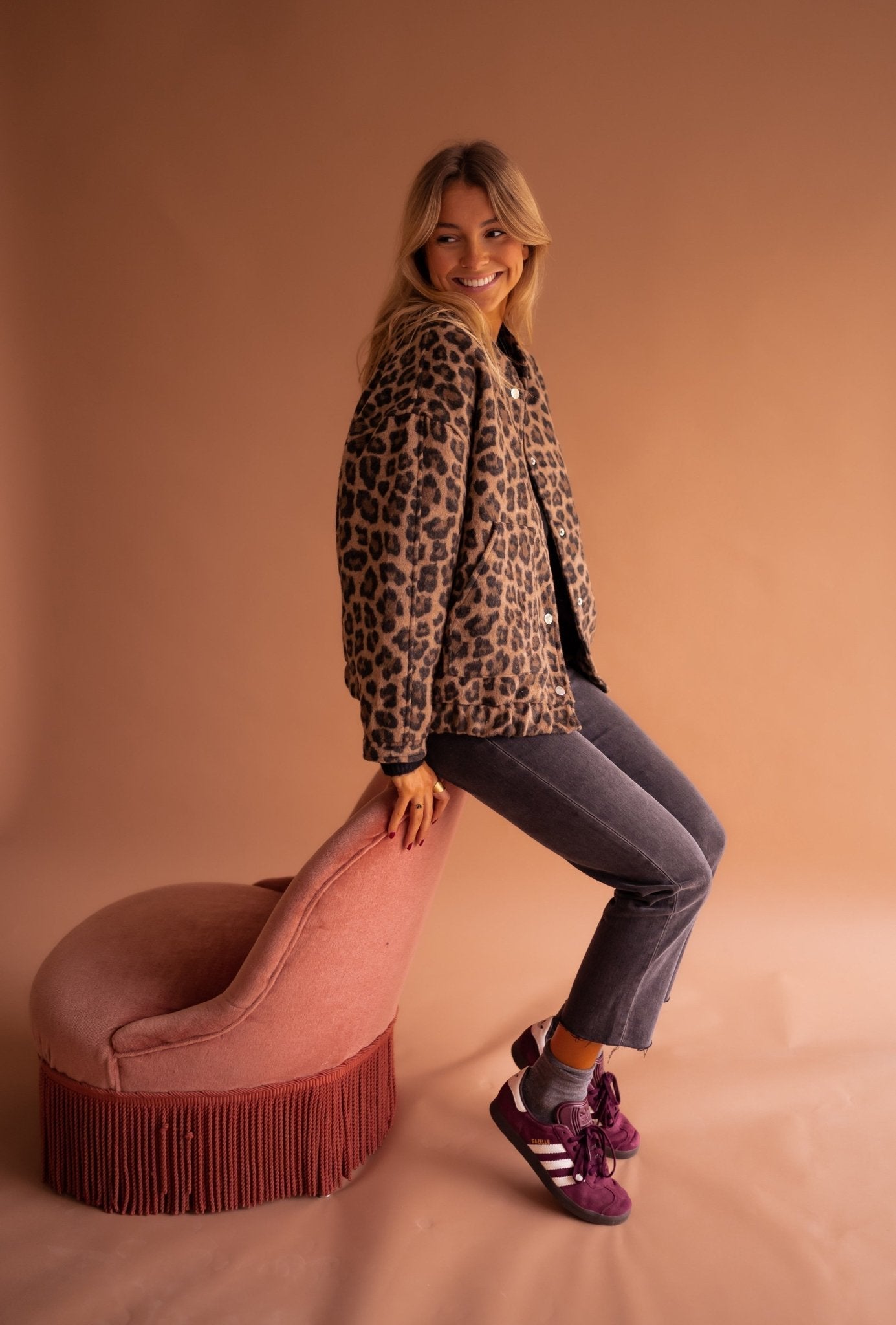 WW | Oversized and stylish leopard print jacket