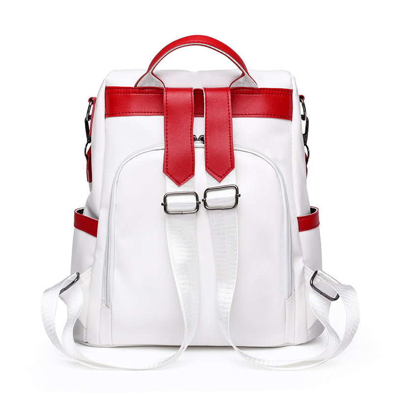 WW | Luxury Women's Travel Black Red White Backpack
