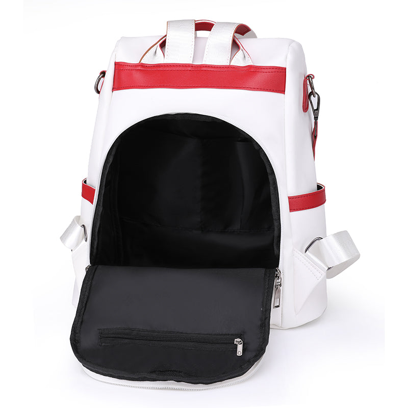 WW | Luxury Women's Travel Black Red White Backpack