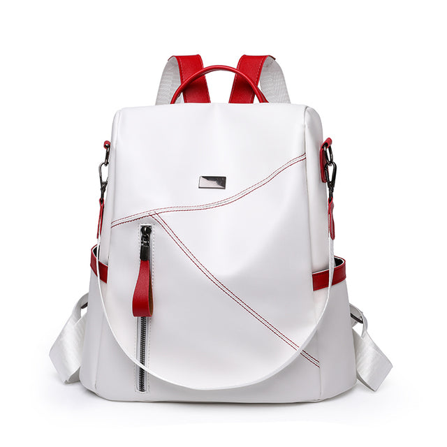 WW | Luxury Women's Travel Black Red White Backpack