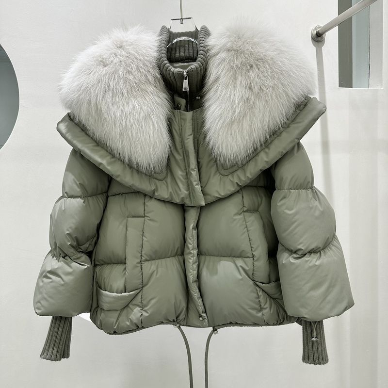 WW | Fellbesatz Pufferjacke - Luxuriöse Winterwärme - Kurzes Steppmuster - Kältewetter-Essential
