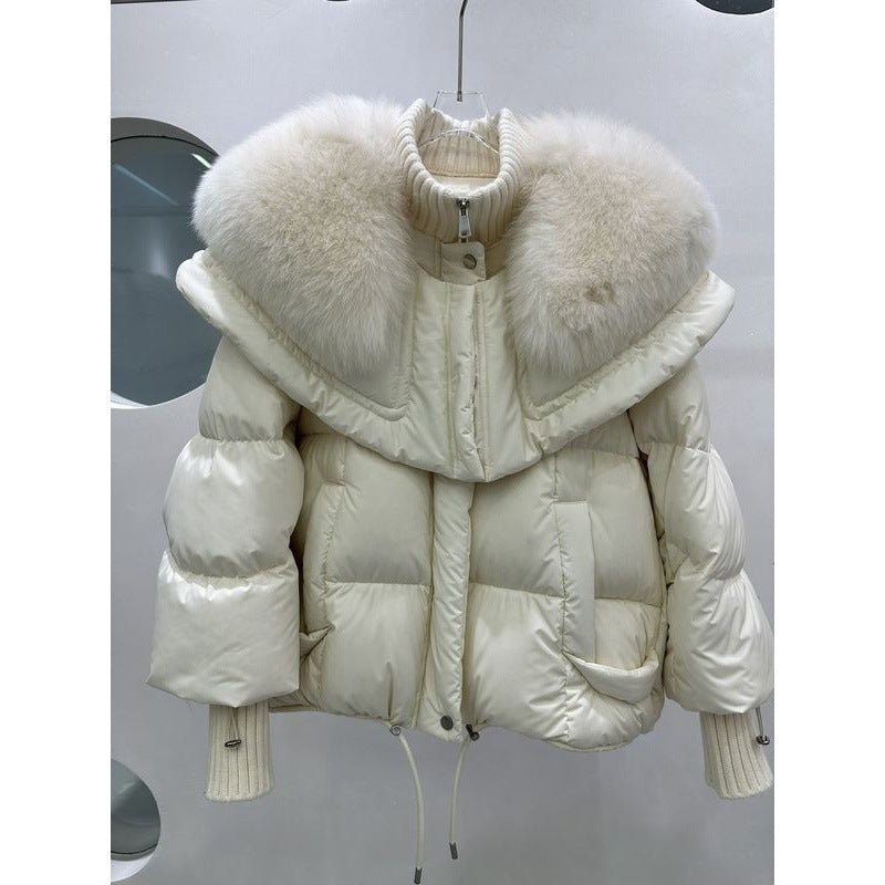 WW | Fellbesatz Pufferjacke - Luxuriöse Winterwärme - Kurzes Steppmuster - Kältewetter-Essential
