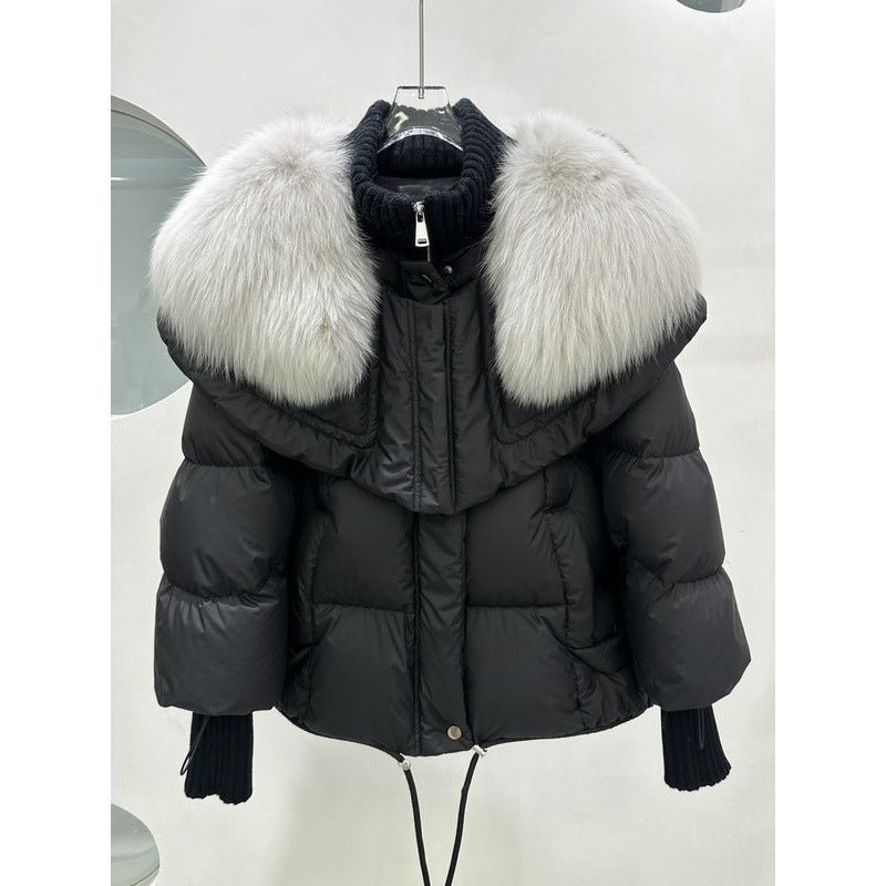 WW | Fellbesatz Pufferjacke - Luxuriöse Winterwärme - Kurzes Steppmuster - Kältewetter-Essential