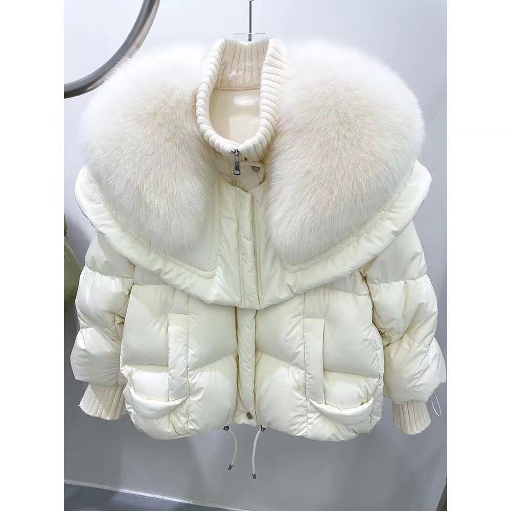 WW | Fellbesatz Pufferjacke - Luxuriöse Winterwärme - Kurzes Steppmuster - Kältewetter-Essential
