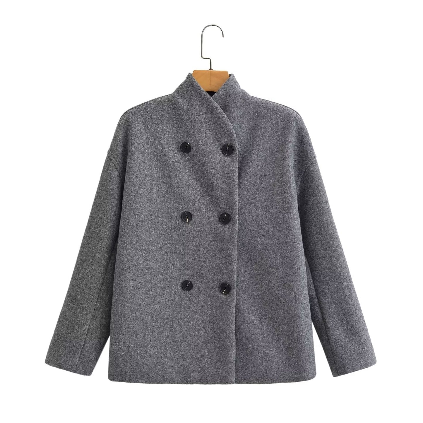 WW | Double Breasted Wool Blend Coat - Oversize - Timeless Elegance - Casual Chic