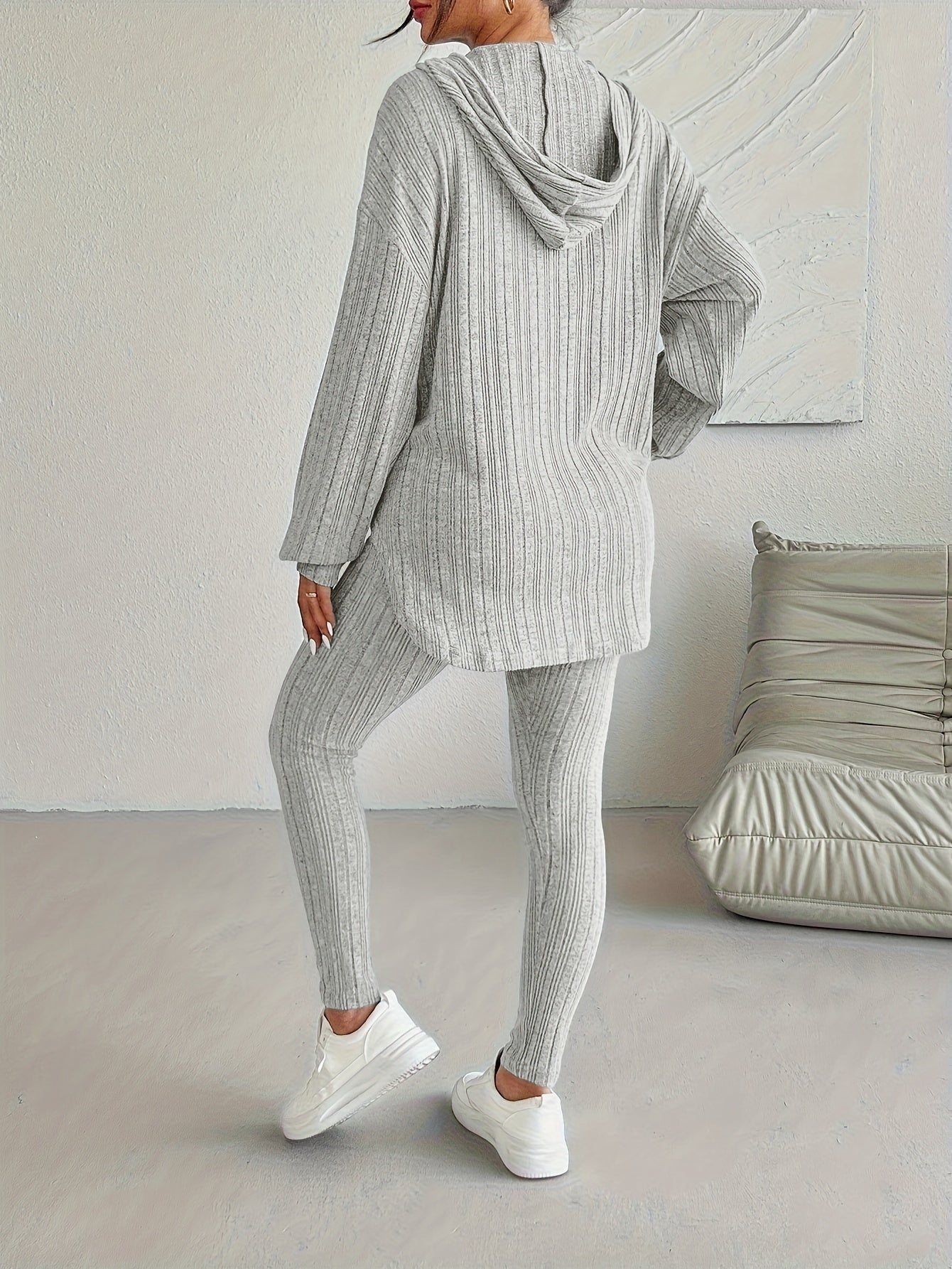 WW | Geripptes Strick-Loungewear-Set
