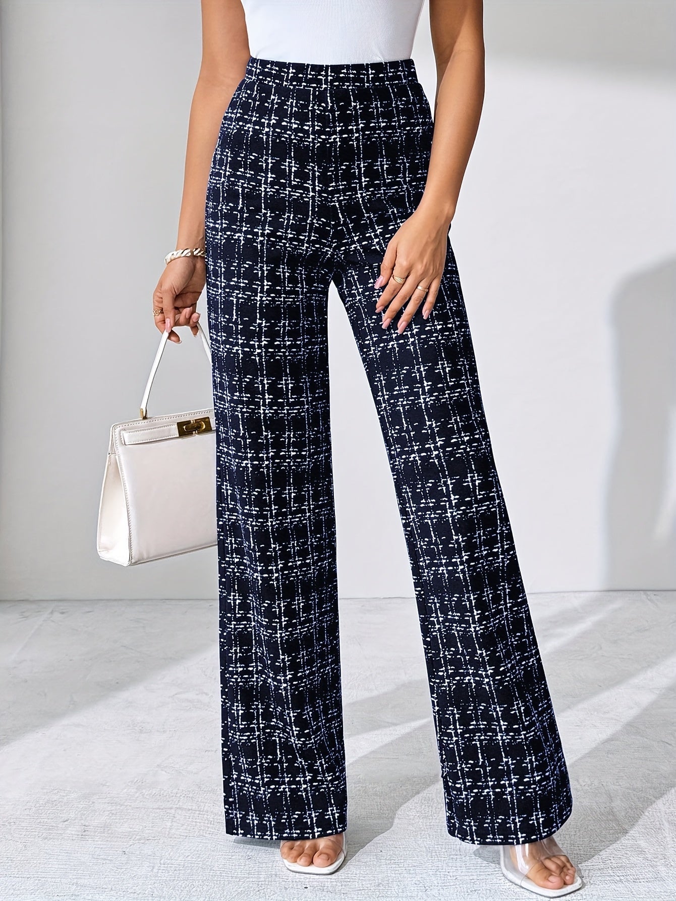 WW | Tweed Plaid Glockenhose