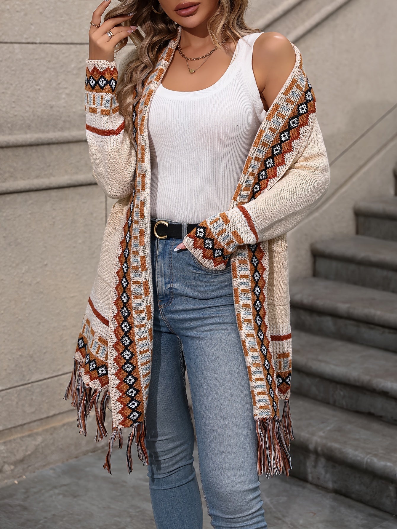 WW | Fransen Strickcardigan
