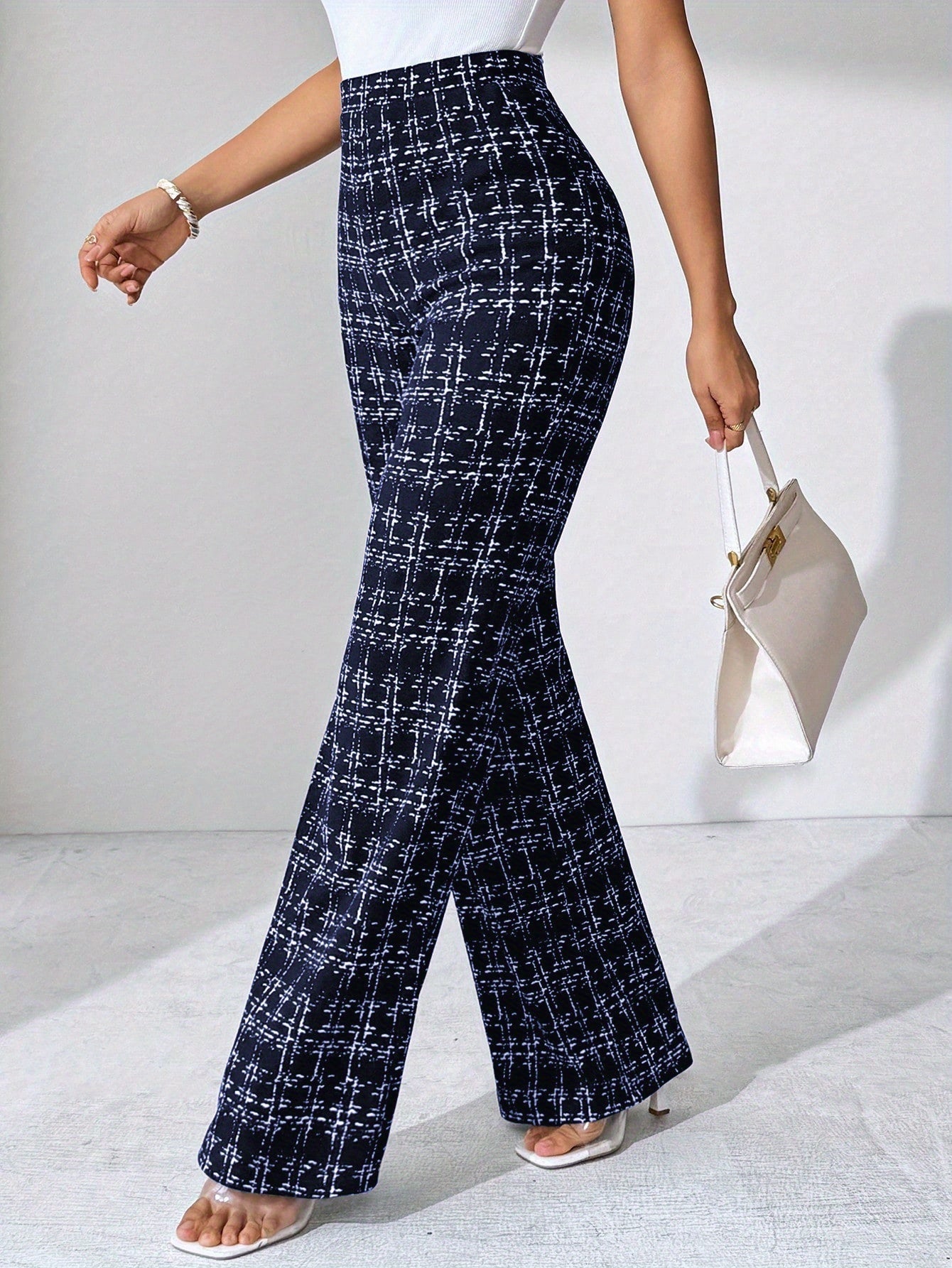 WW | Tweed Plaid Glockenhose