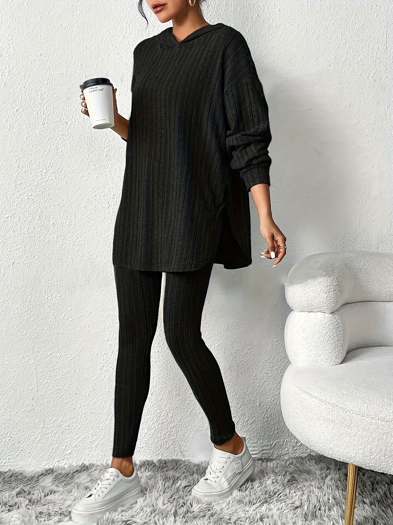 WW | Geripptes Strick-Loungewear-Set