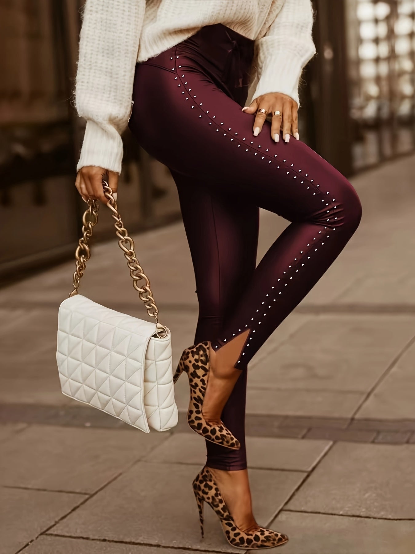 WW | Leather Rivet Trousers