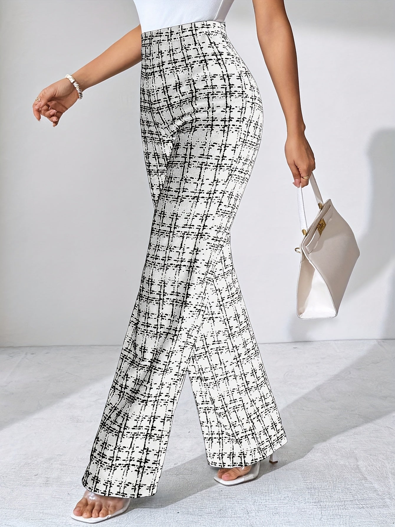 WW | Tweed Plaid Glockenhose
