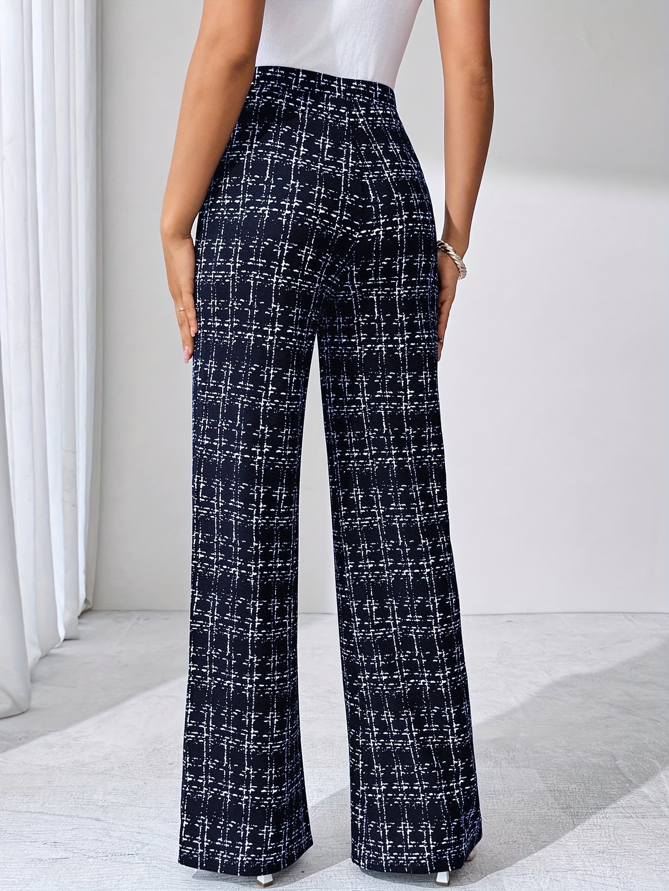 WW | Tweed Plaid Glockenhose
