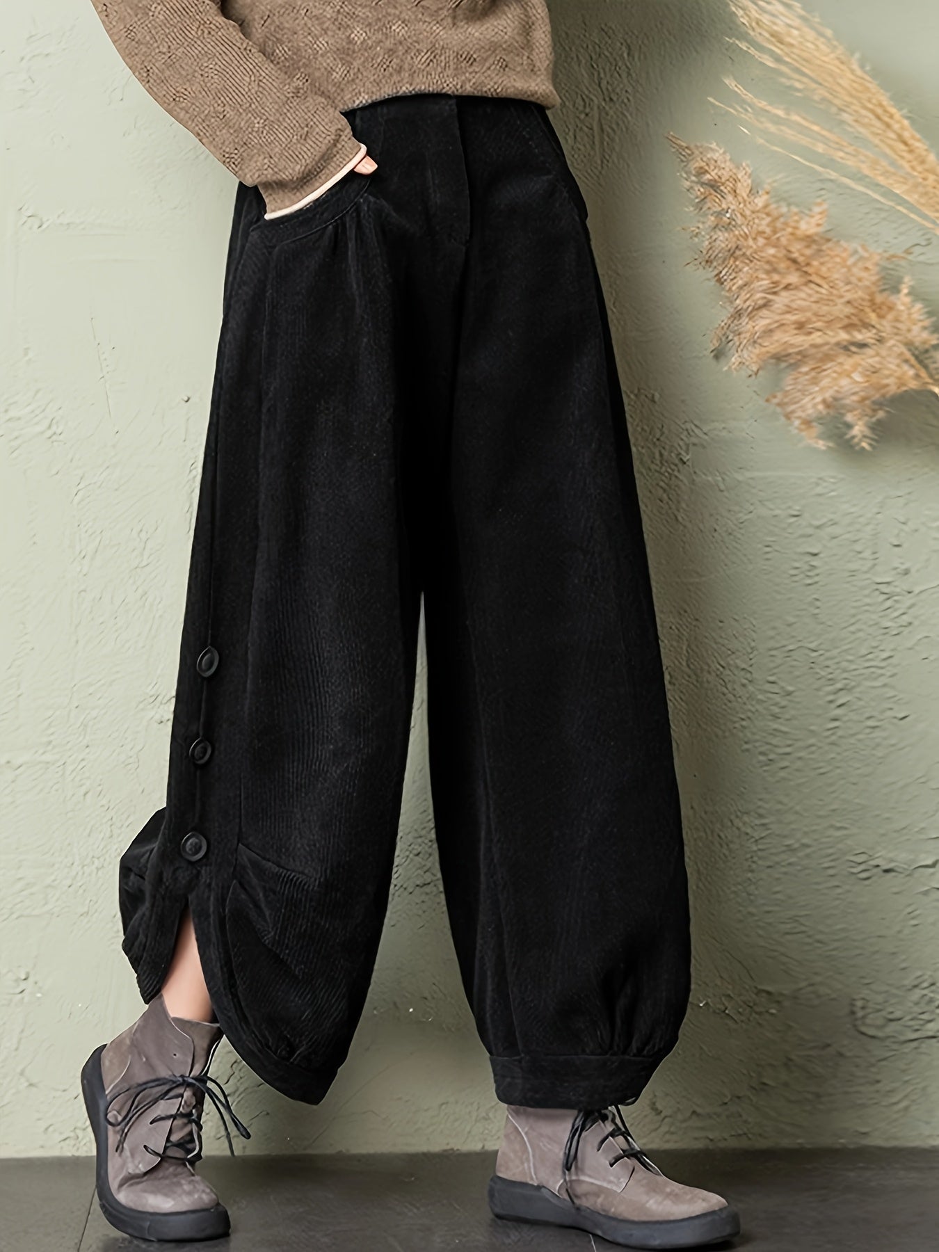 WW | Plissierte Corduroyhose
