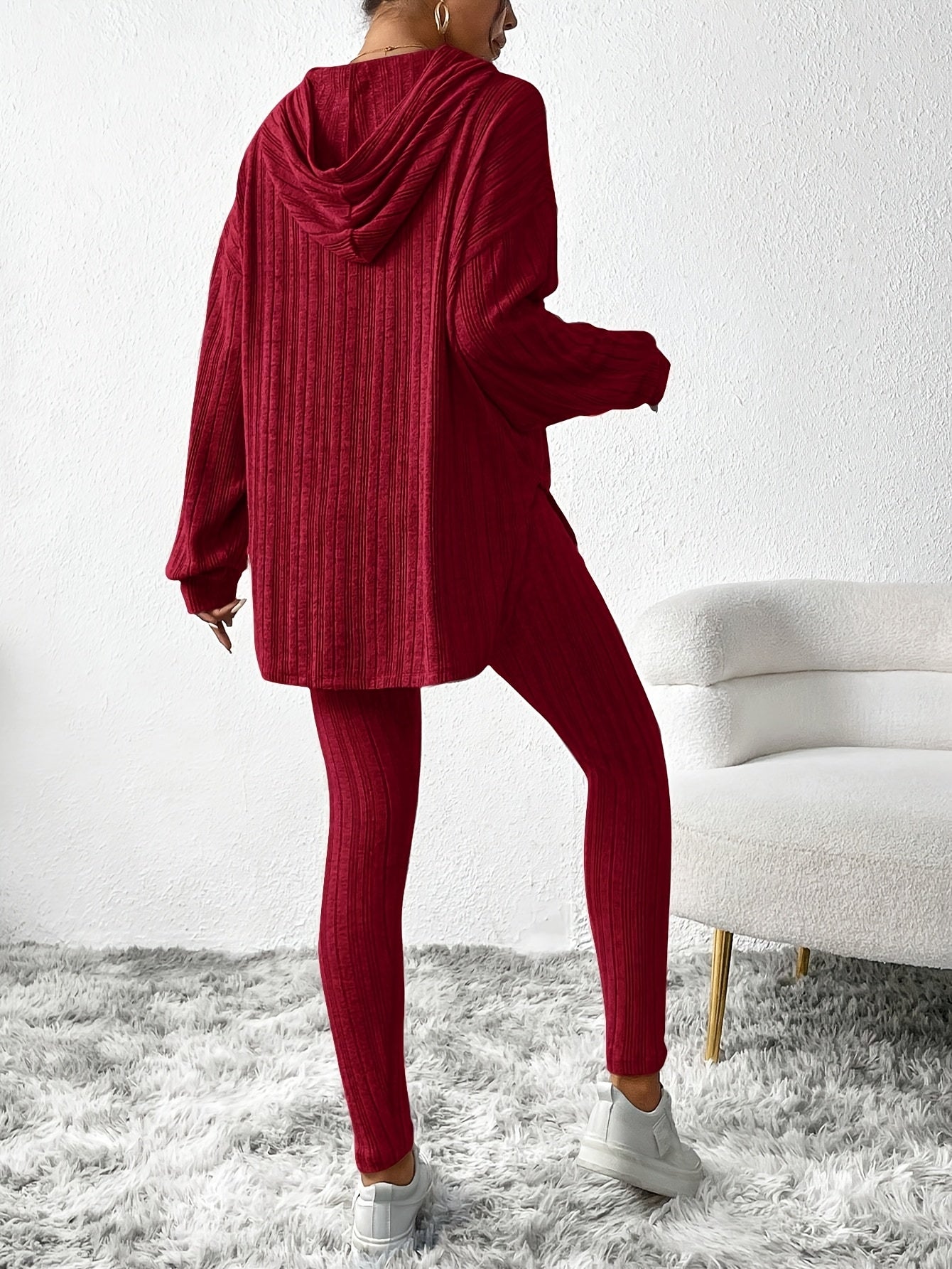 WW | Geripptes Strick-Loungewear-Set