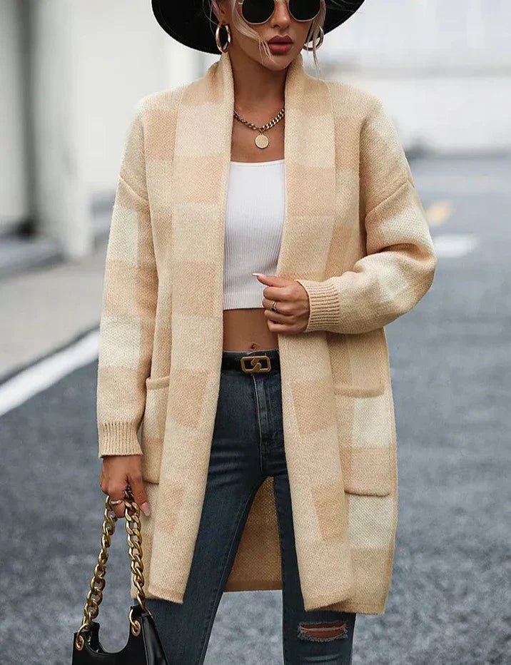 WW | Midi-Jacke mit Karomuster