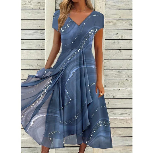 Eliana™ | Elegant V-Neck Dress