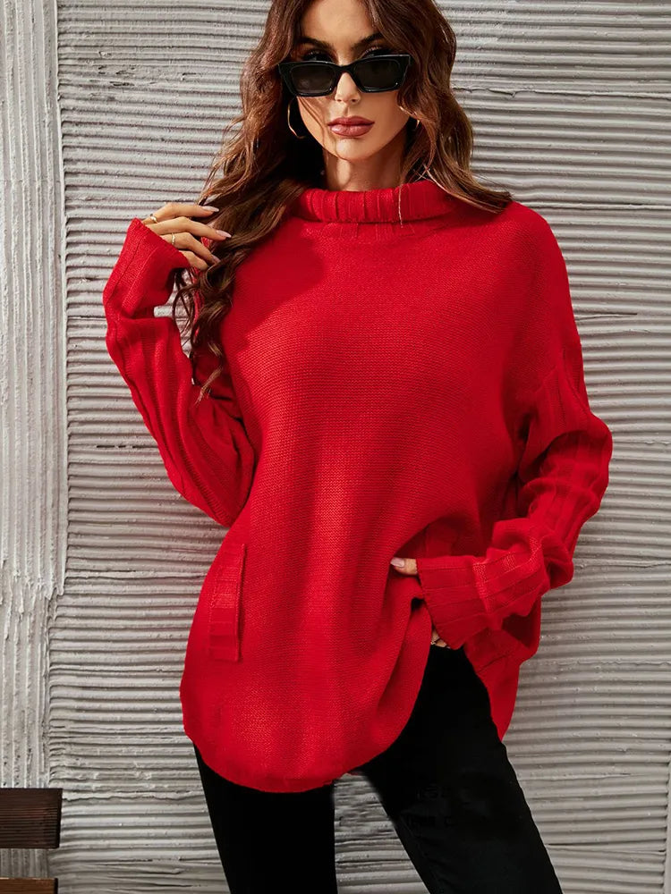 WW | oversized Pullover mit Rollkragen
