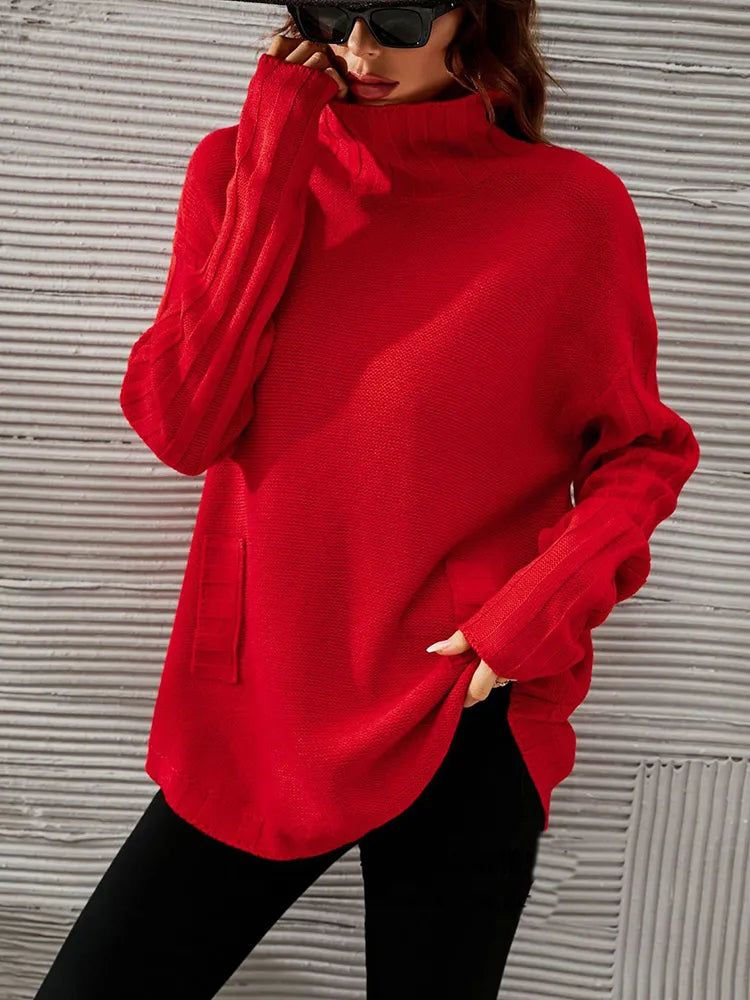 WW | oversized Pullover mit Rollkragen