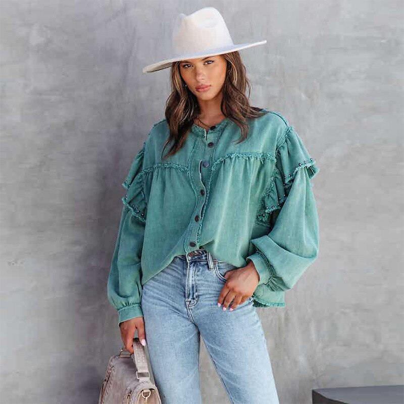 WW Blouse | Trendy feminine blouse made from colored WW fabric