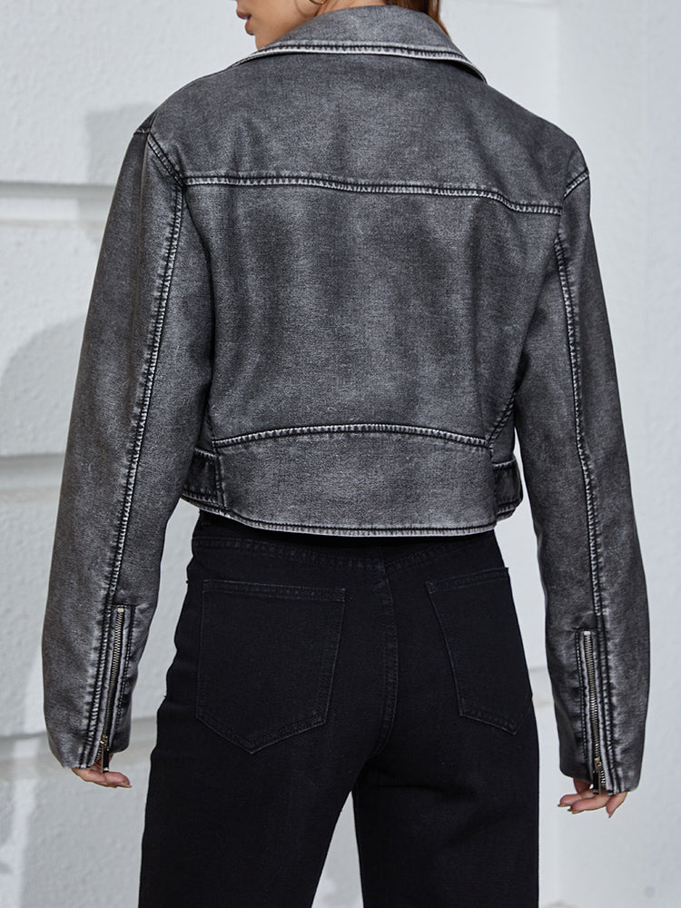 WW | Kurze, verblasste Jeansjacke | Alanaria