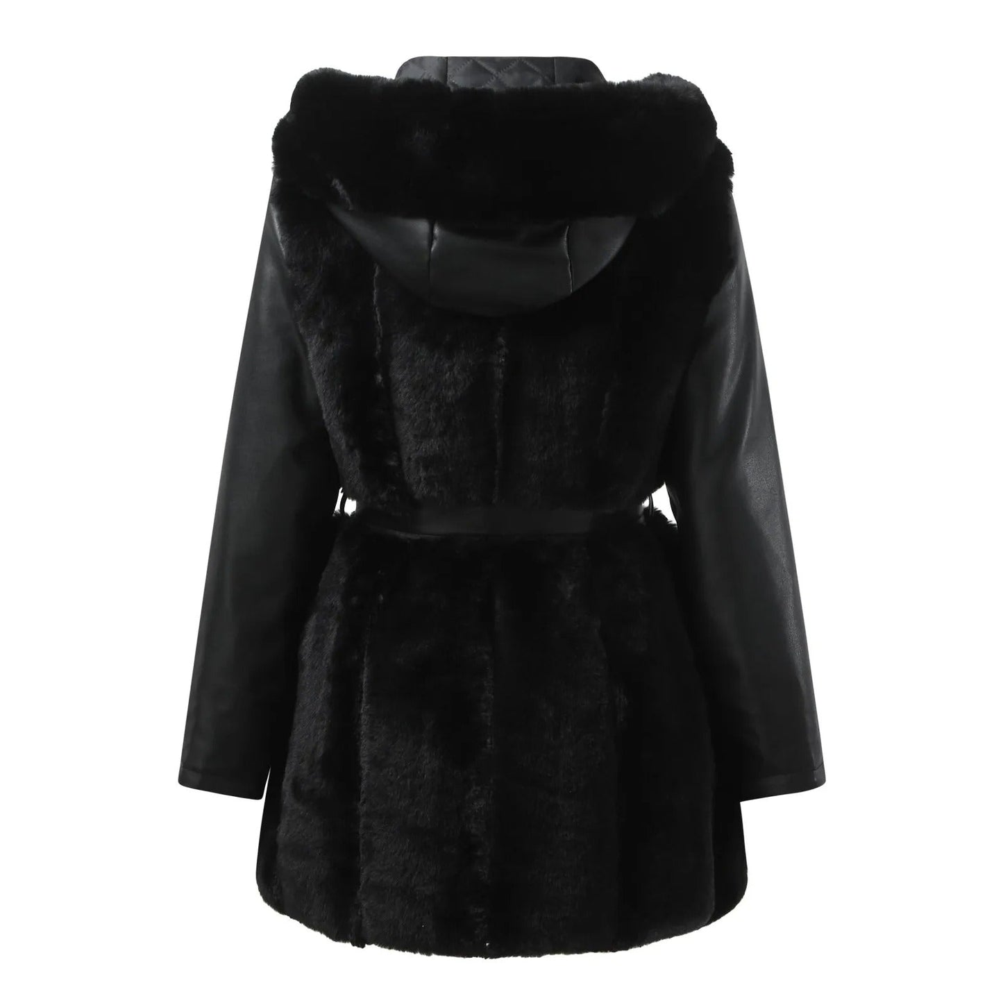 WW | Stilvolle vegane Lederjacke mit Kunstfellkragen für Damen