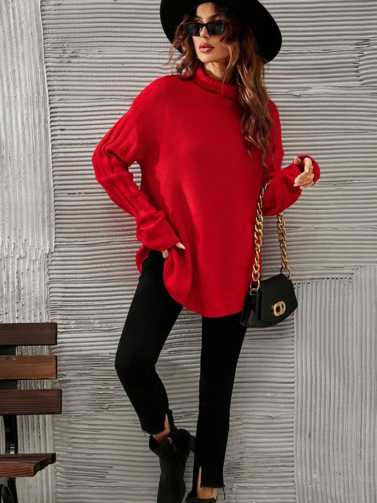 WW | oversized Pullover mit Rollkragen