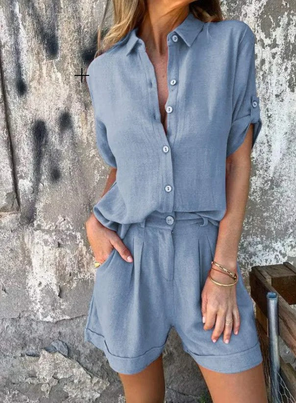 Kinsley | Sommerliches Set aus Leinenstoff